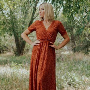 Baltic Born - Venice Last Maxi Dress in Rust - Large - NWT